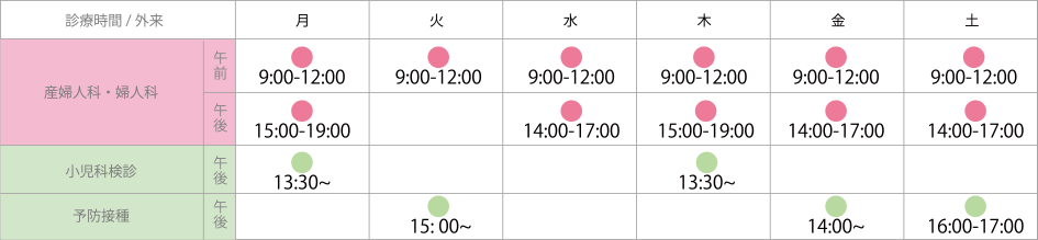 診療時間の案内